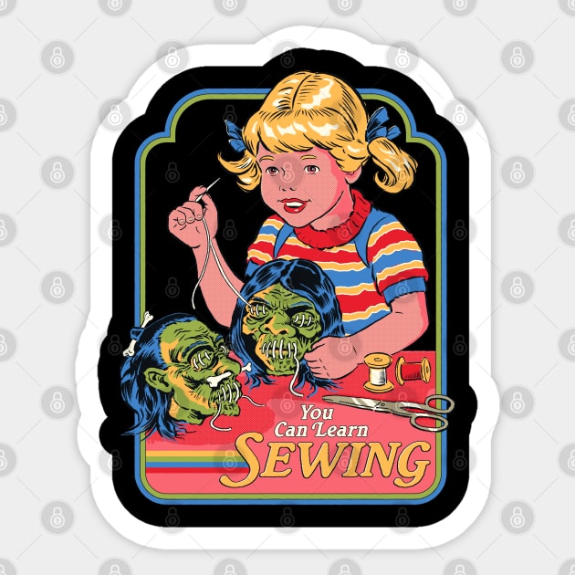 You Can Learn Sewing Sticker by Steven Rhodes